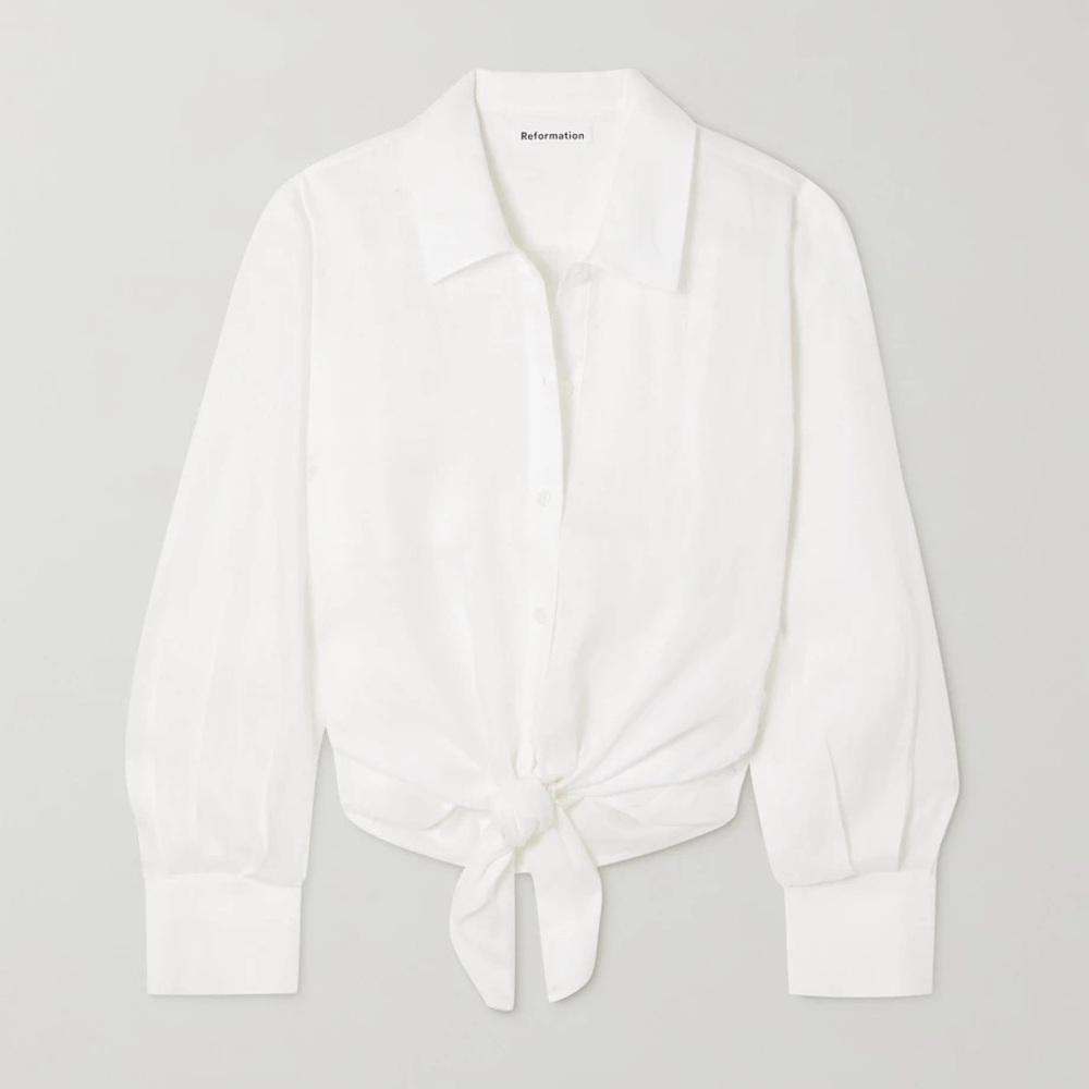 NWT Reformation Anzio Linen Top
